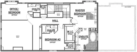 Second Floor Plan for House Plan #556303