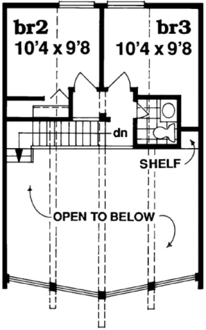 Second Floor Plan for House Plan #510022