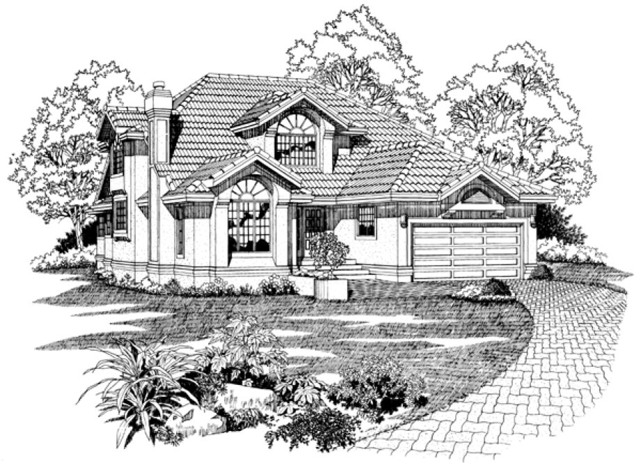 Full Rendering for House Plan #513500