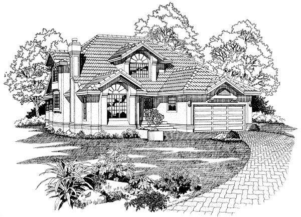Full Rendering for House Plan #513500