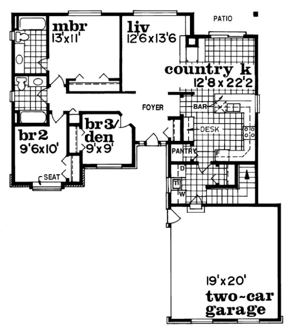 Main Floor Plan for House Plan #510741