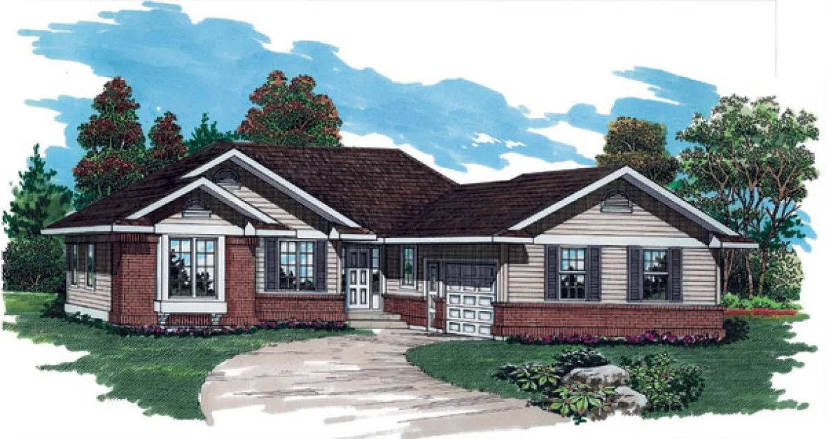 Full Rendering for House Plan #510741