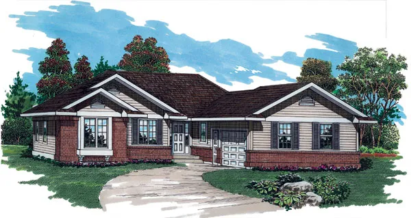 Full Rendering for House Plan #510741