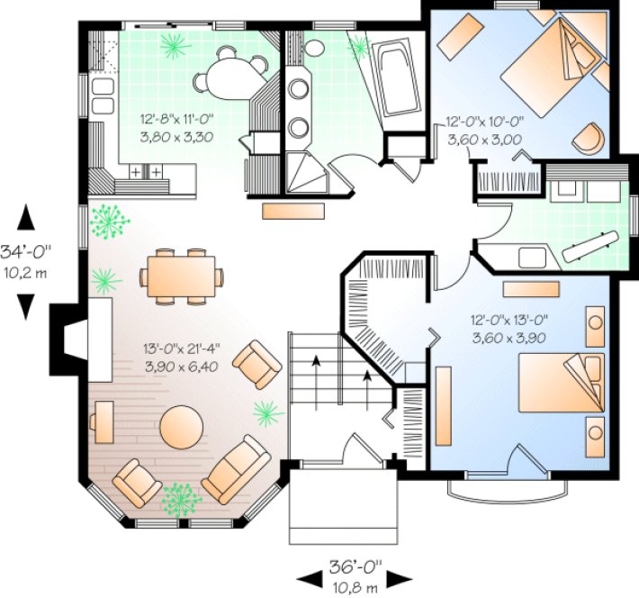 Main Floor Plan for House Plan #149242