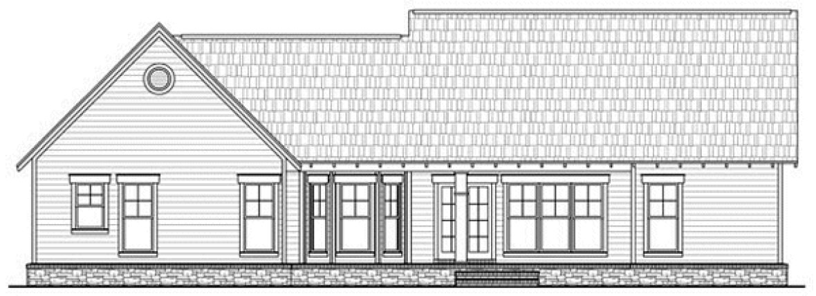 Rear Elevation for House Plan #216182