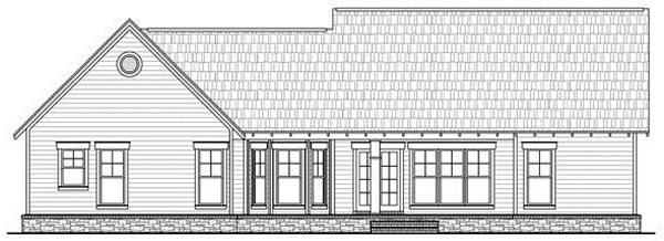 Rear Elevation for House Plan #216182