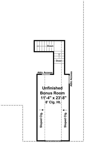 Attic Plan for House Plan #216182