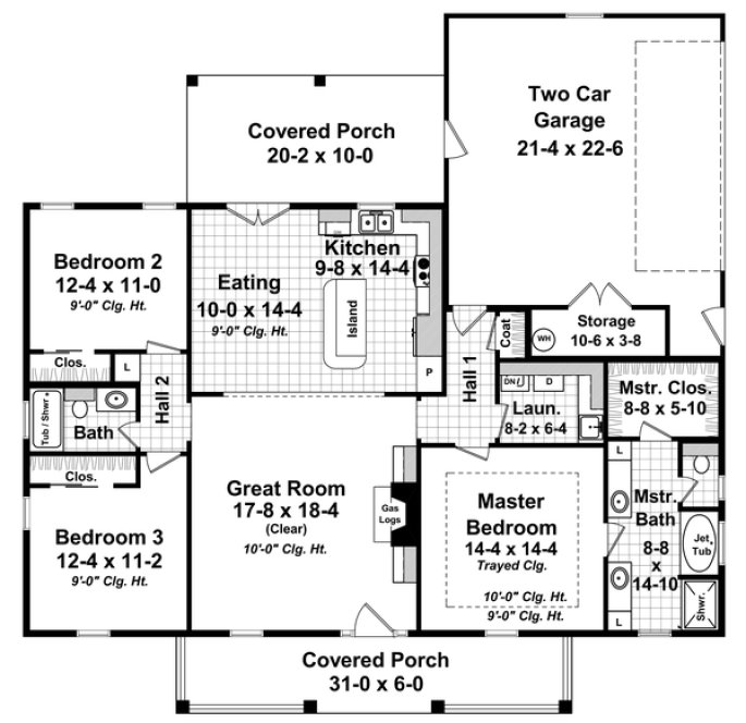 Main Floor Plan for House Plan #216361