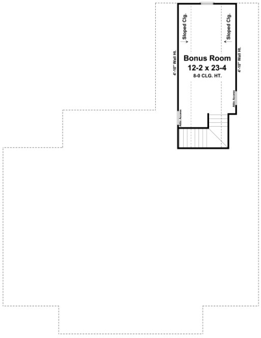 Attic Plan for House Plan #213091