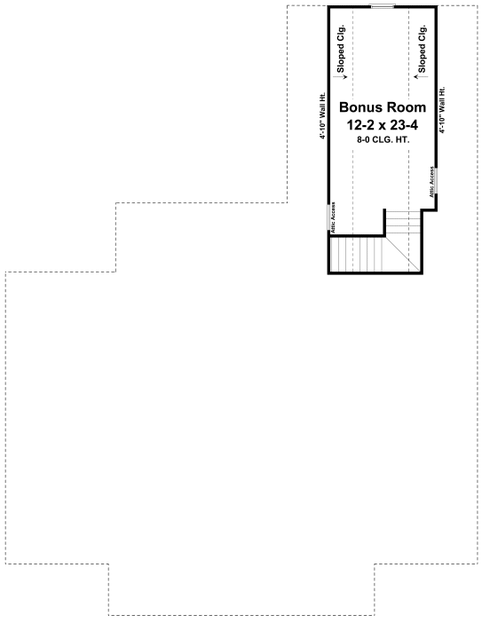 Attic Plan for House Plan #213091