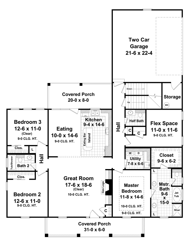 Main Floor Plan for House Plan #213091