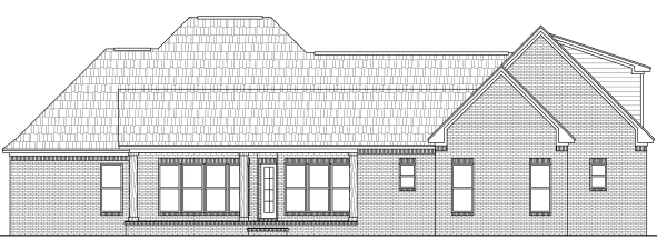 Rear Elevation for House Plan #211582