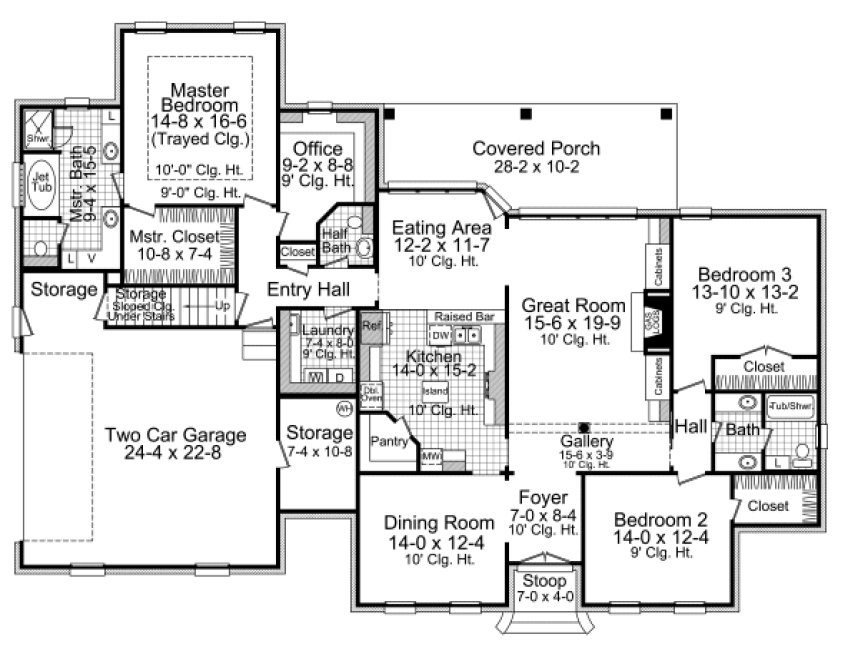 Main Floor Plan for House Plan #211582