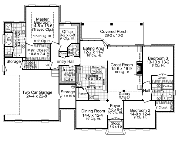 Main Floor Plan for House Plan #211582