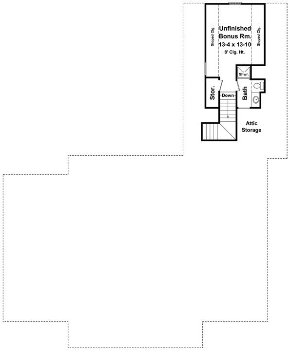 Attic Plan for House Plan #210222