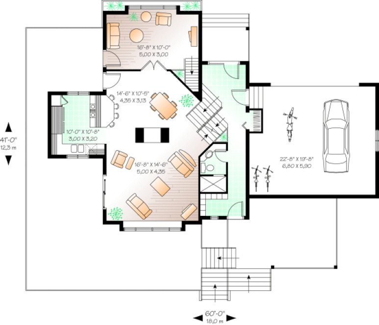 Main Floor Plan for House Plan #143342