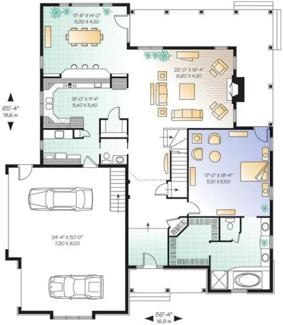Main Floor Plan for House Plan #145562