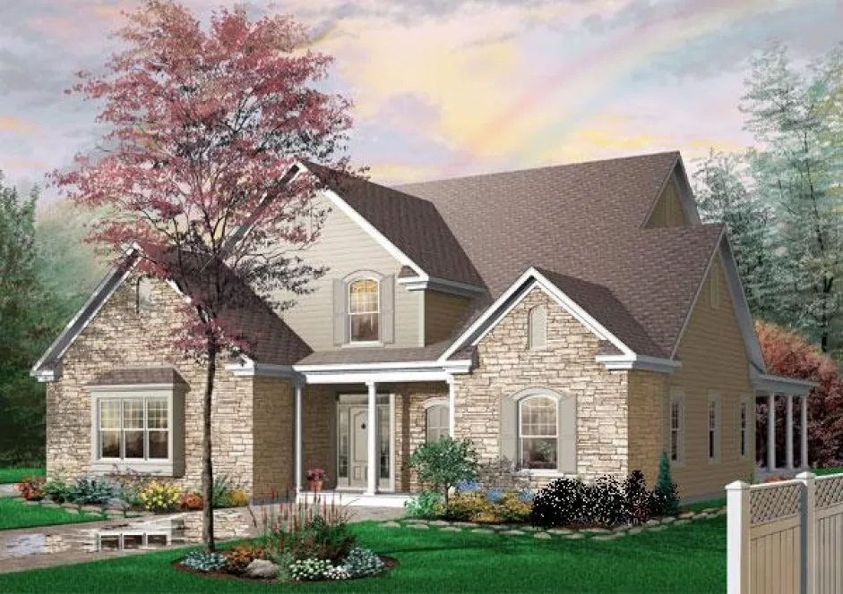 Full Rendering for House Plan #145562