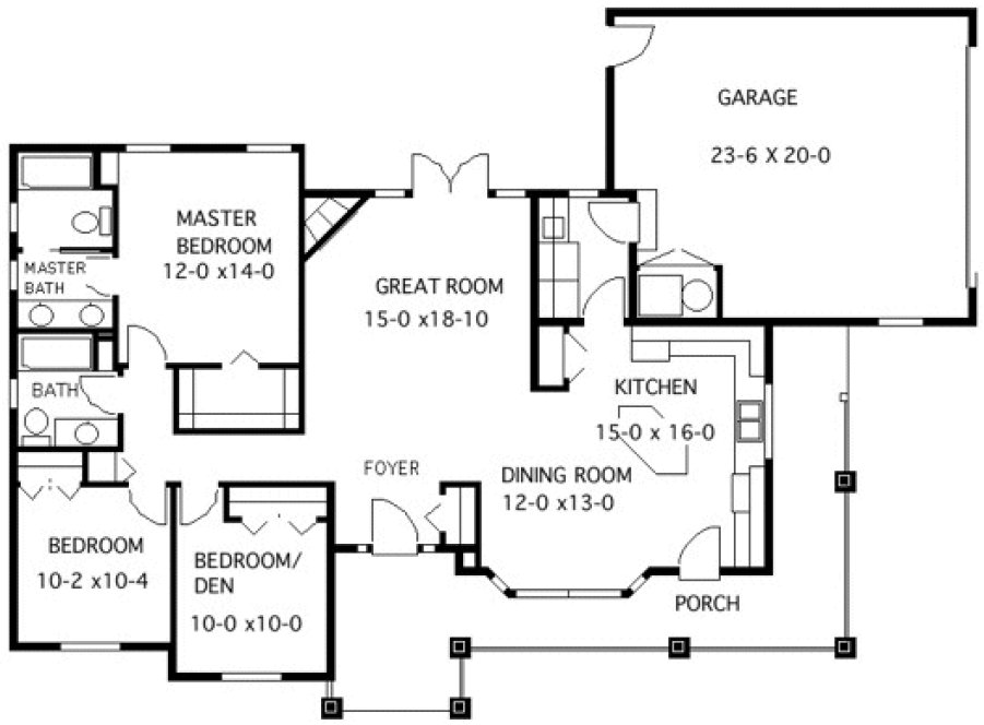 Main Floor Plan for House Plan #509810