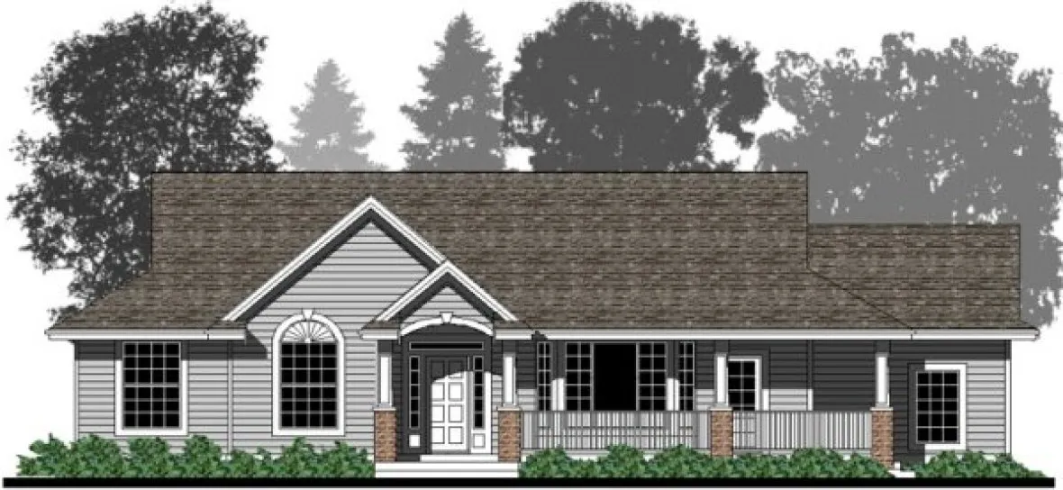 Full Rendering for House Plan #509810