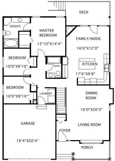 Main Floor Plan for House Plan #506117