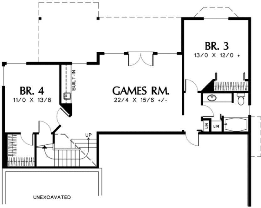 Basement Plan for House Plan #321021