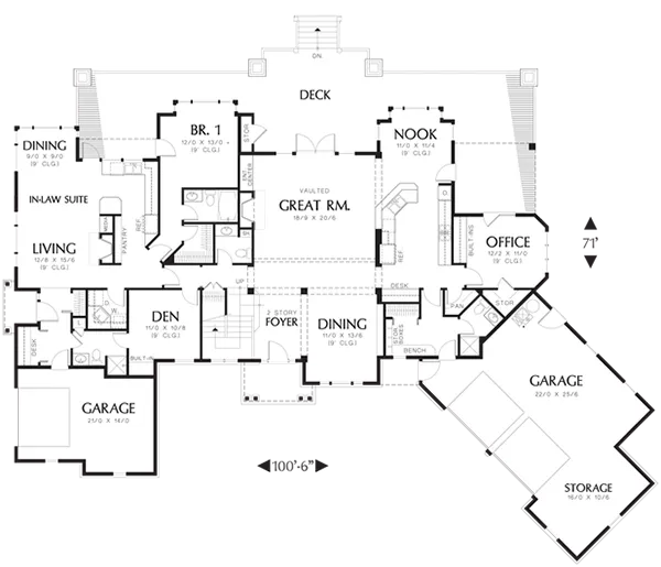 Main Floor Plan for House Plan #321242