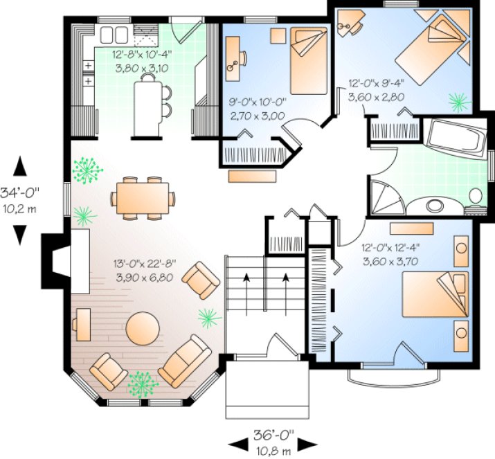 Main Floor Plan for House Plan #149342