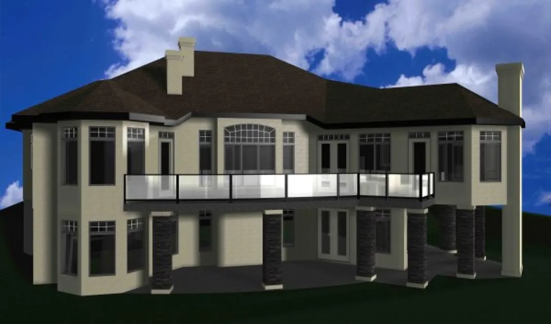 Rear Elevation for House Plan #552592