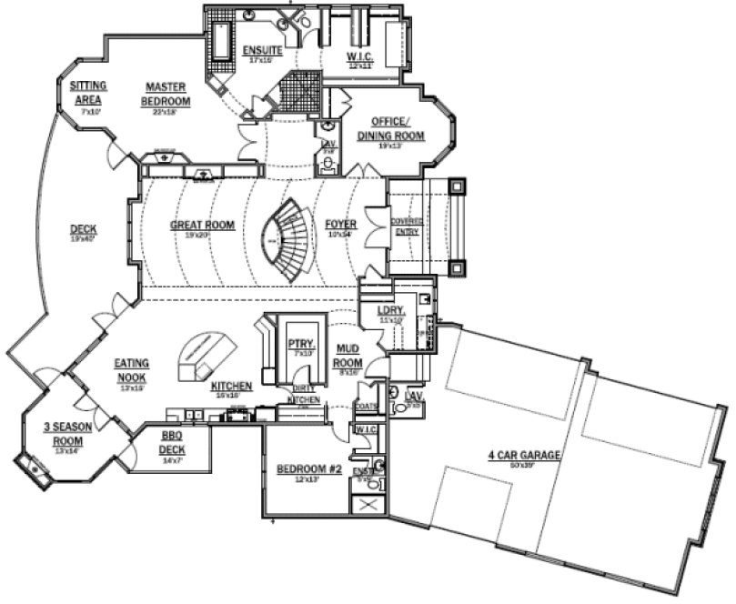 Main Floor Plan for House Plan #552592
