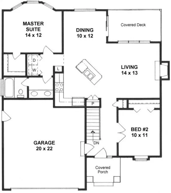 Main Floor Plan for House Plan #352101