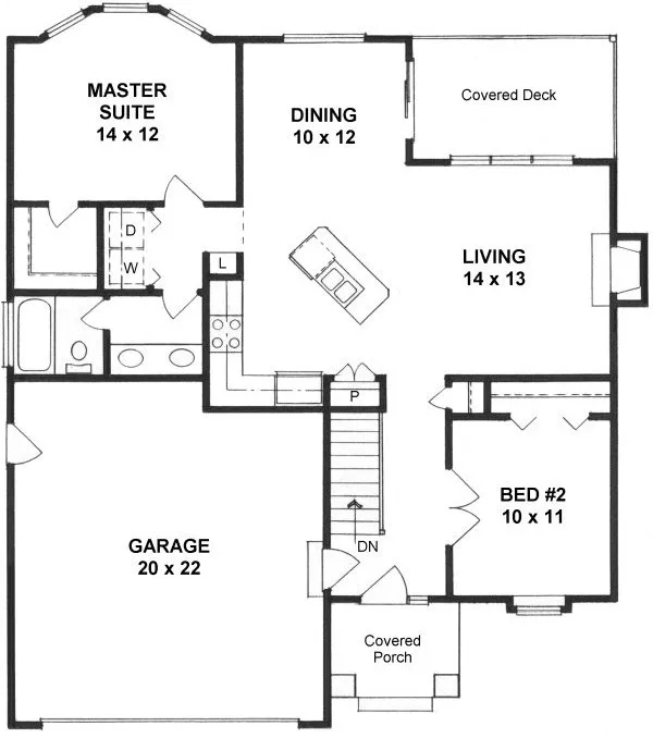 Main Floor Plan for House Plan #352101
