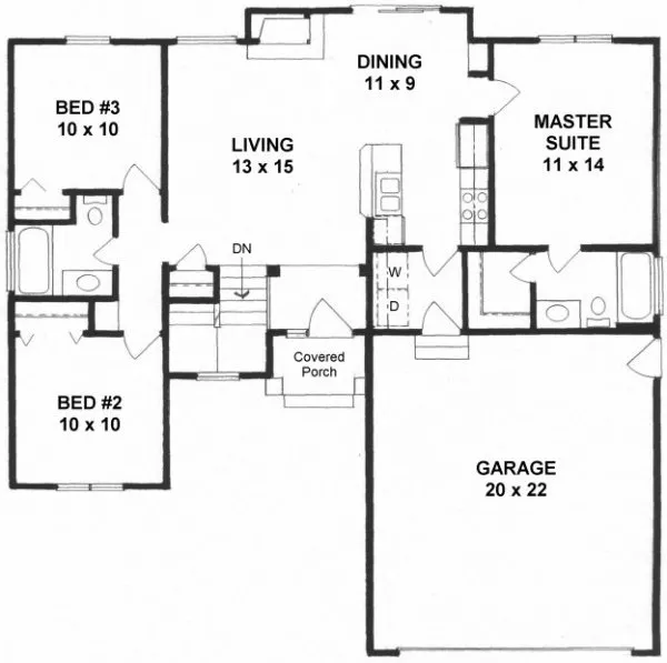 Main Floor Plan for House Plan #359301