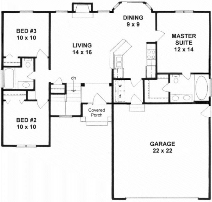 Main Floor Plan for House Plan #358011