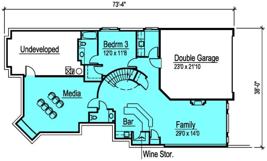 Basement Plan for House Plan #573163