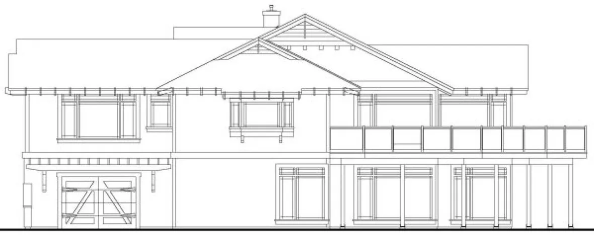 Right Elevation for House Plan #579734
