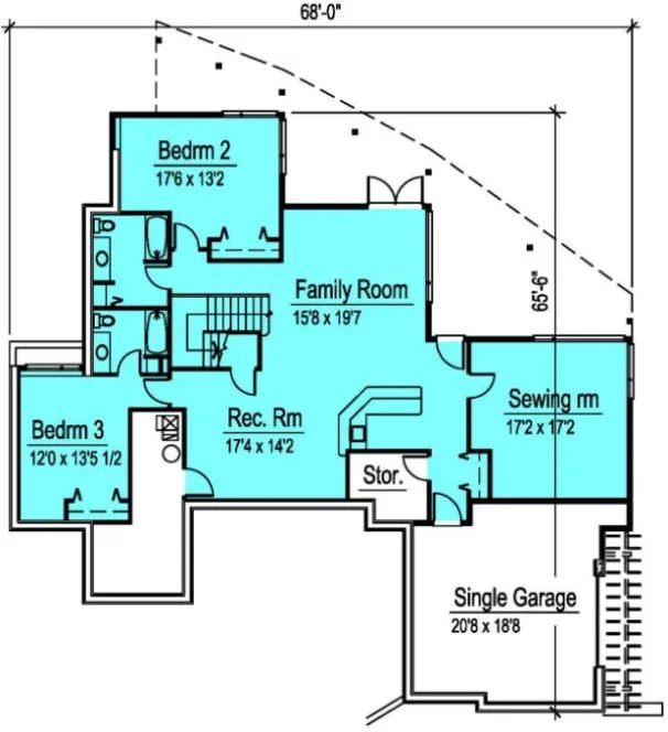 Basement Plan for House Plan #579734