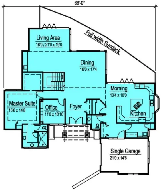Main Floor Plan for House Plan #579734