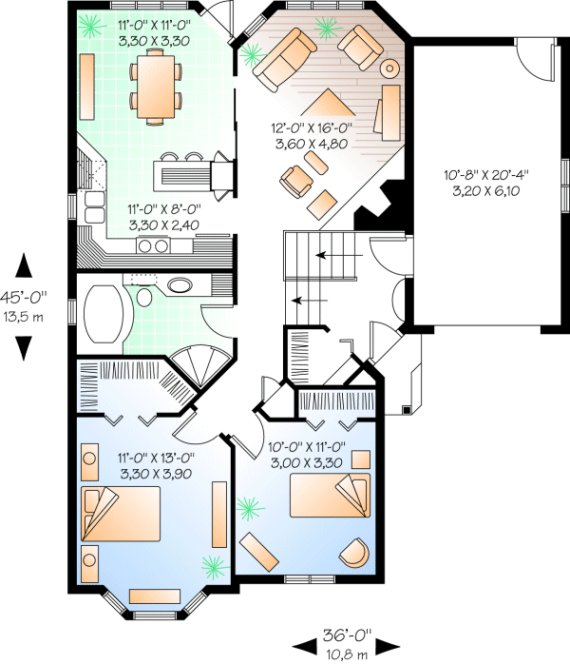 Main Floor Plan for House Plan #149442