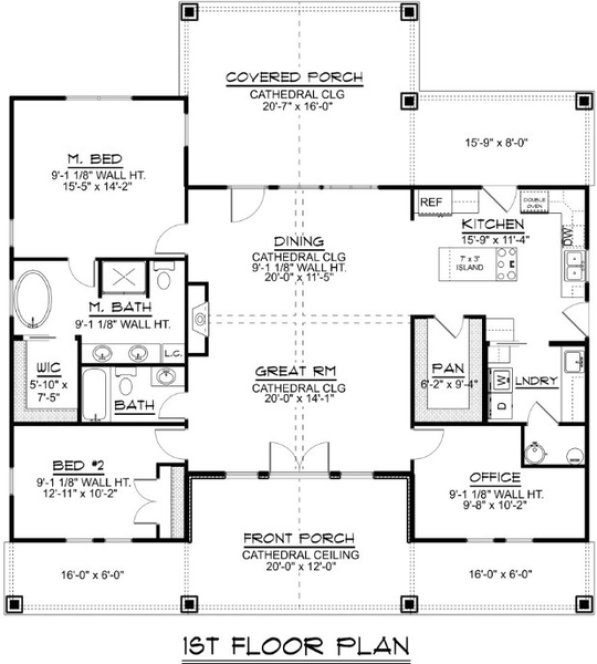 Main Floor Plan for House Plan #752761