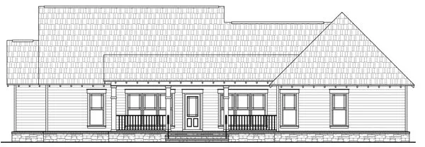 Rear Elevation for House Plan #218182