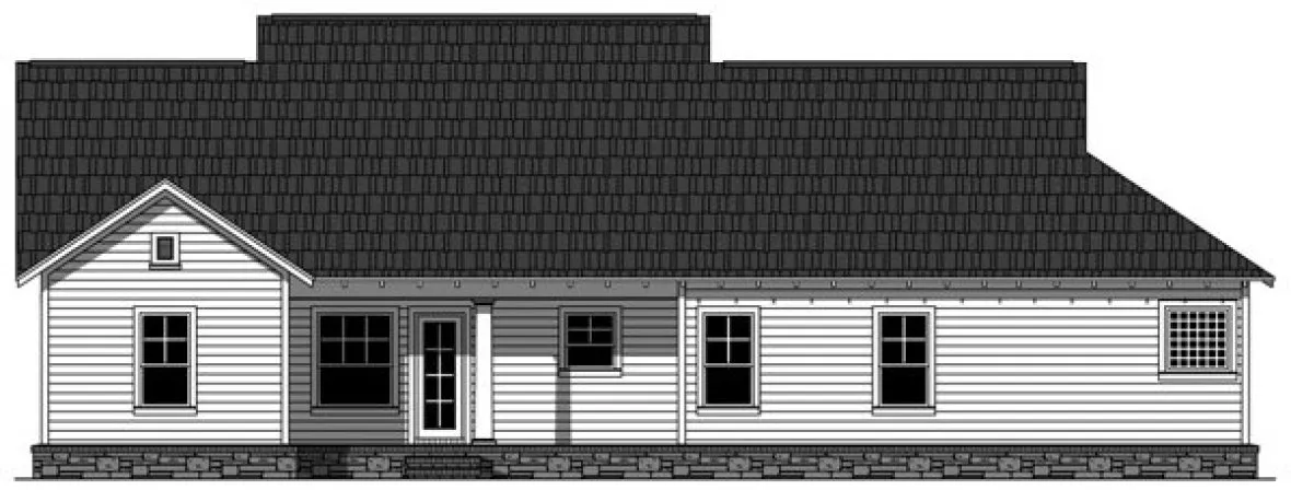 Rear Elevation for House Plan #216782
