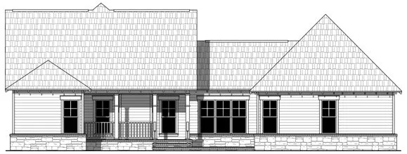 Rear Elevation for House Plan #210491