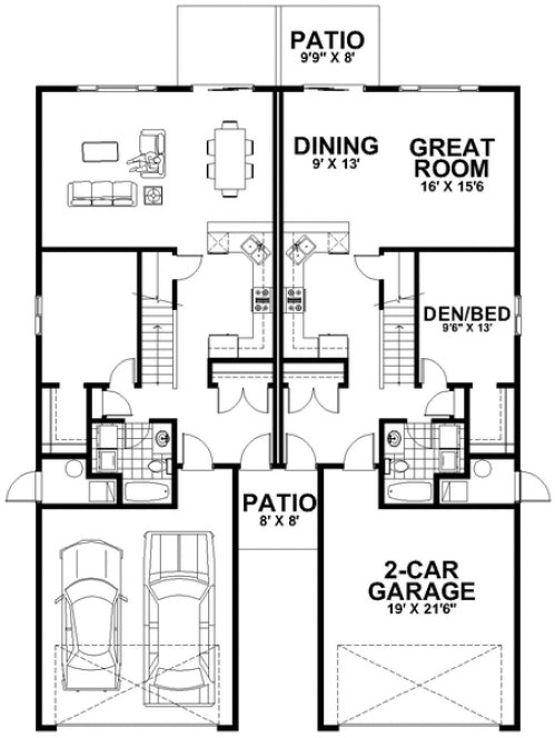 Main Floor Plan for House Plan #806391