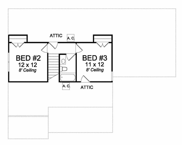 Attic Plan for House Plan #248530