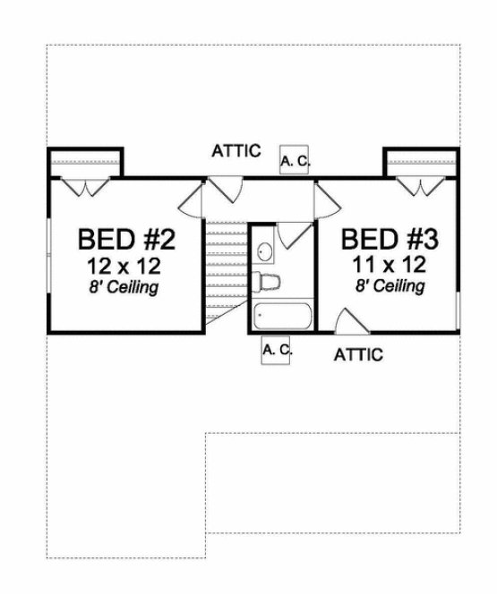 Second Floor Plan for House Plan #249530