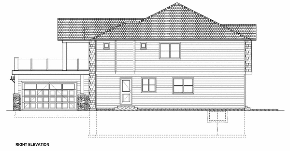Right Elevation for House Plan #195296