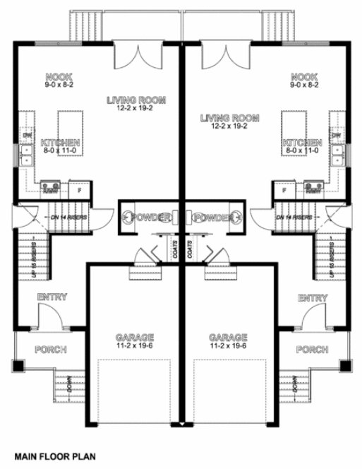 Main Floor Plan for House Plan #195259