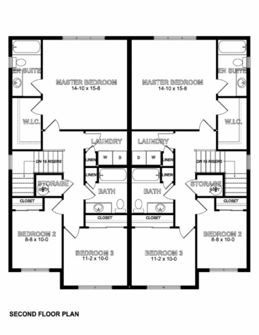 Second Floor Plan for House Plan #195259