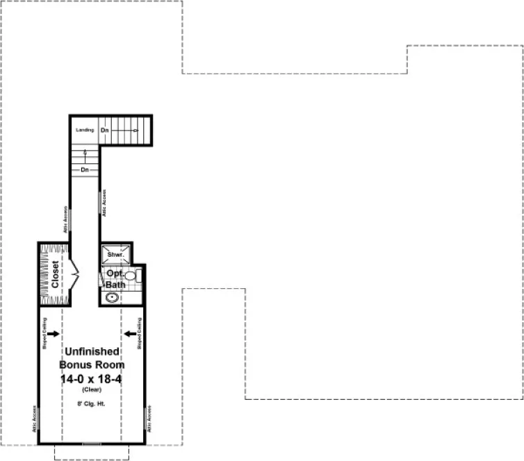 Attic Plan for House Plan #213322